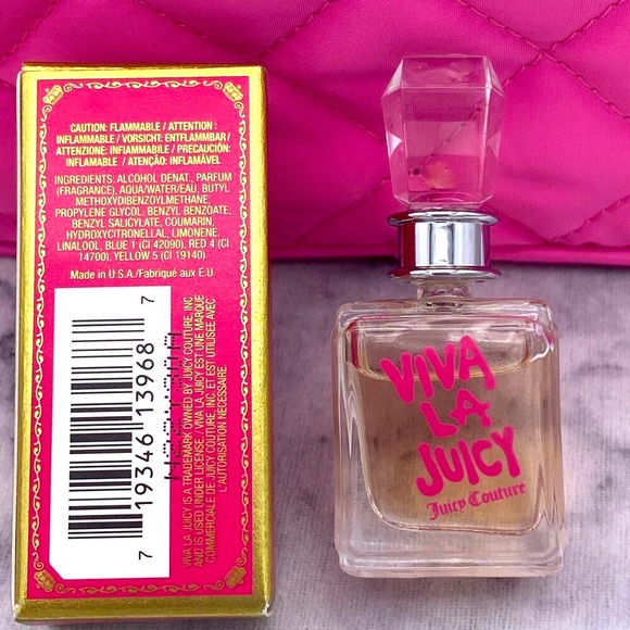 Juicy Couture Viva La Juicy Gift Set, Mini EDP, Pink Bag, Floral, Pink - NEW 2pc - Picture 4 of 11